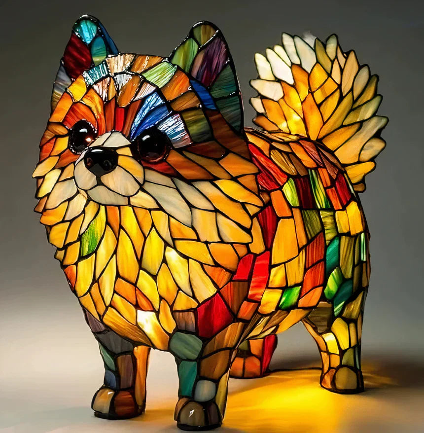 Junips | GlowPaw Dog Tribute Lamp – Handmade Acrylic Night Light for Dog Lovers (USB Powered)