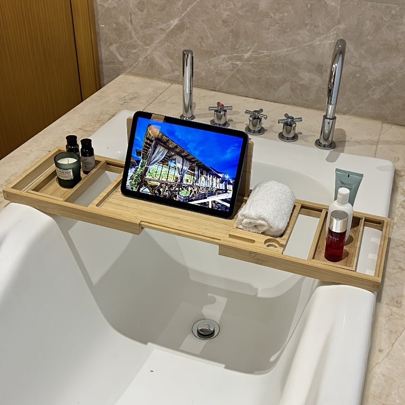 Junips | Bamboo Bathtub Tray - For Ultimate Relaxation