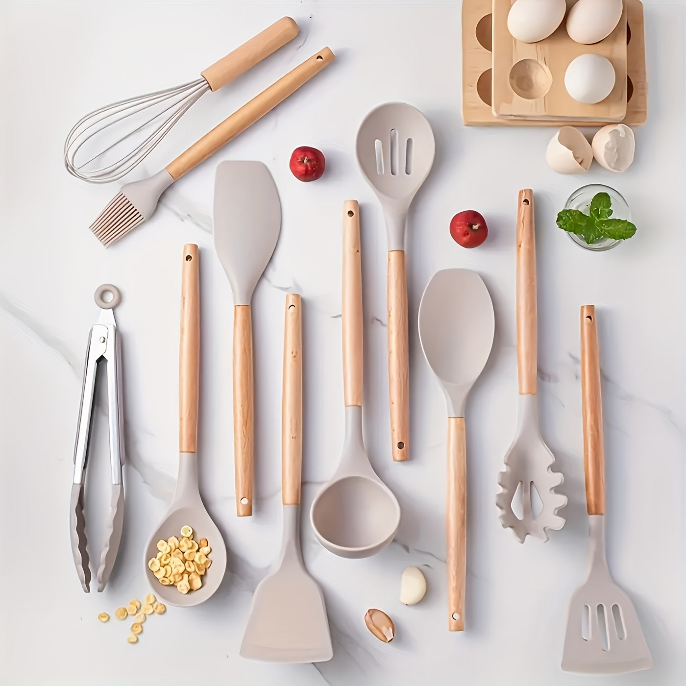 Junips | Silicone Kitchen Tools Set – Heat Resistant and Scratch Resistant