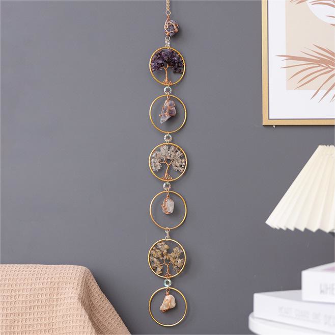 Junips | Crystal Tree of Life 6 Rings Wall Decor Ornament