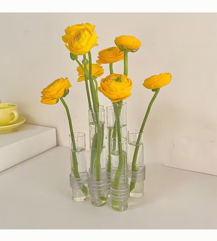 Junips | Flexible Flower Vases with Hinges | Modern Glass Tube Vase