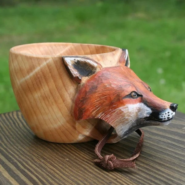 Junips | Wooden Cup - WildSip - Handmade Animal Design - Adventurous Hydration
