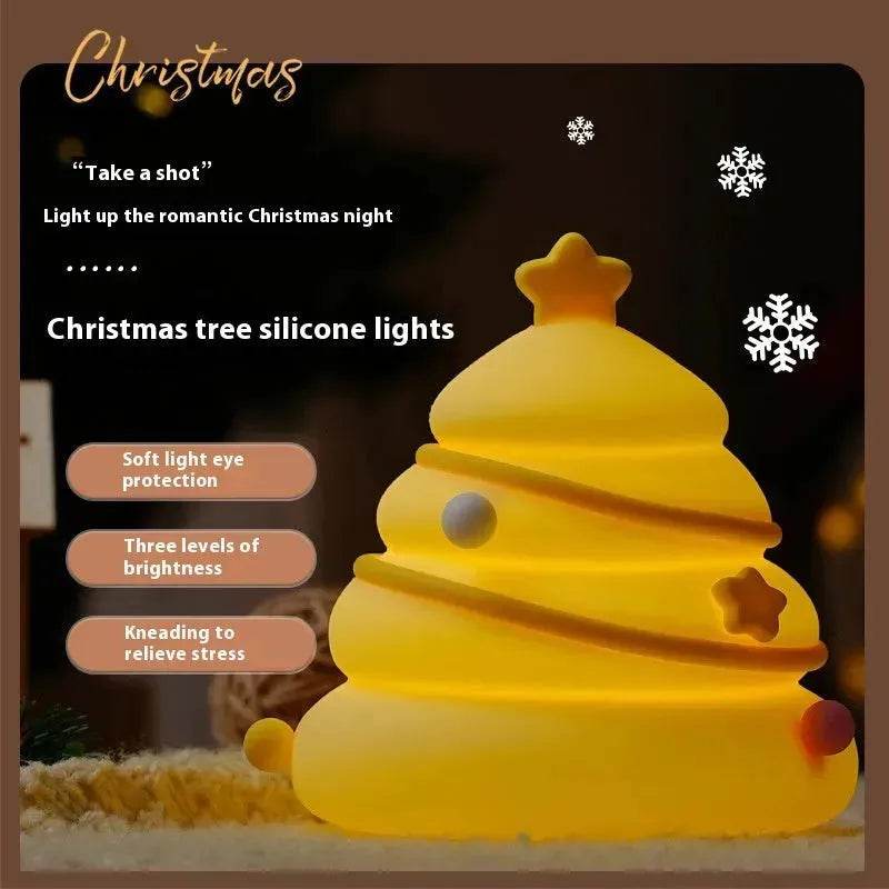 Junips | Silicone Christmas Tree Night Lights USB Rechargeable Cute Cartoon Kid Birthday Gifts