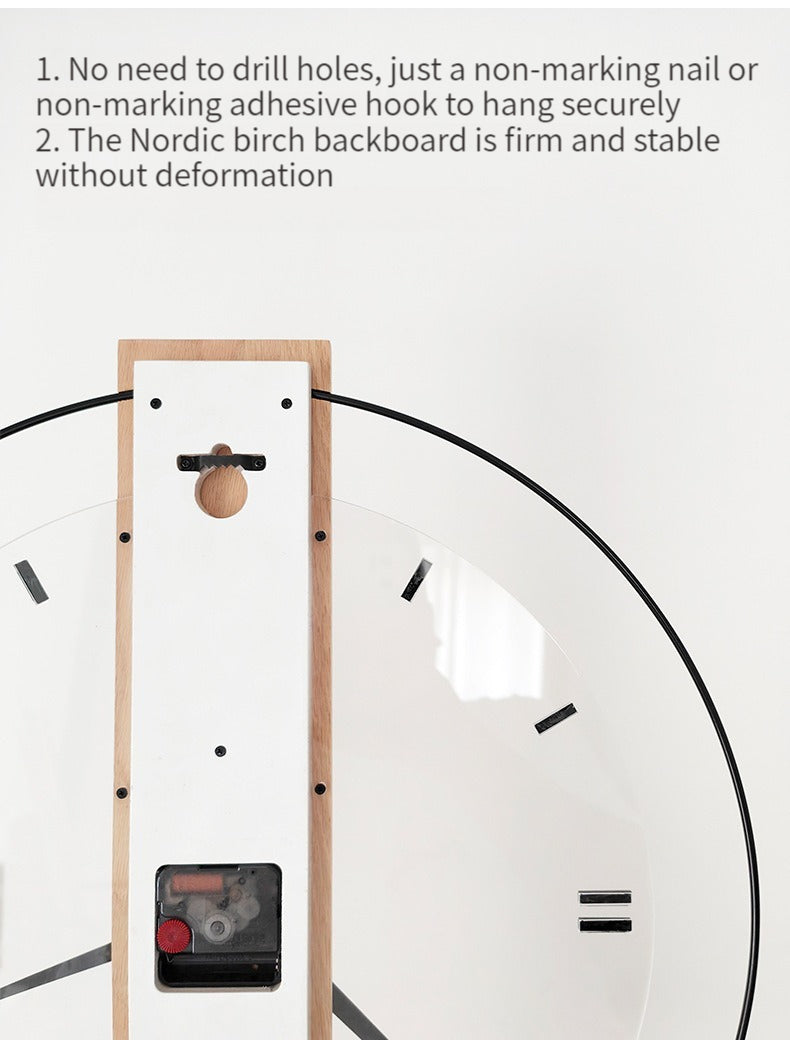 Junips | Solid Wood Nordic Wall Decoration Clock 40cm