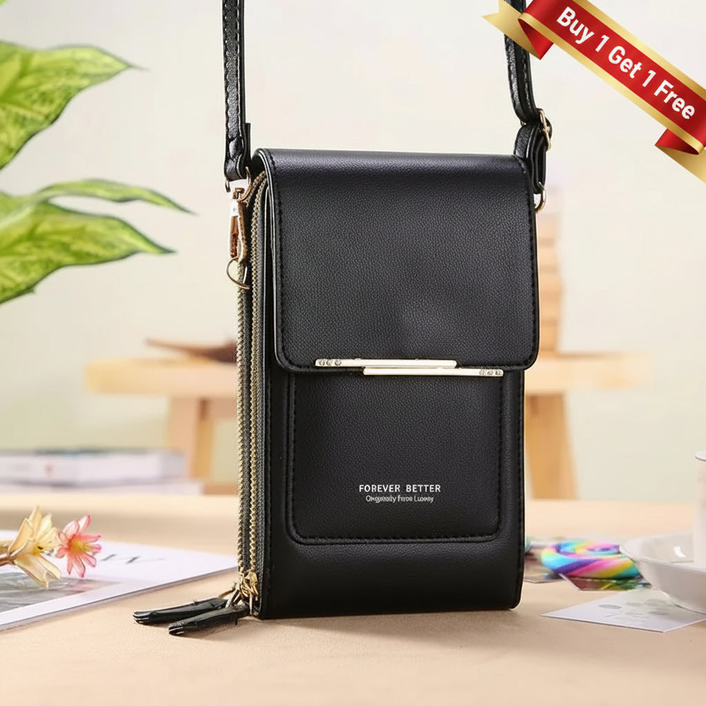 Simple And Elegant Women's Touchscreen Crossbody Phone Wallet