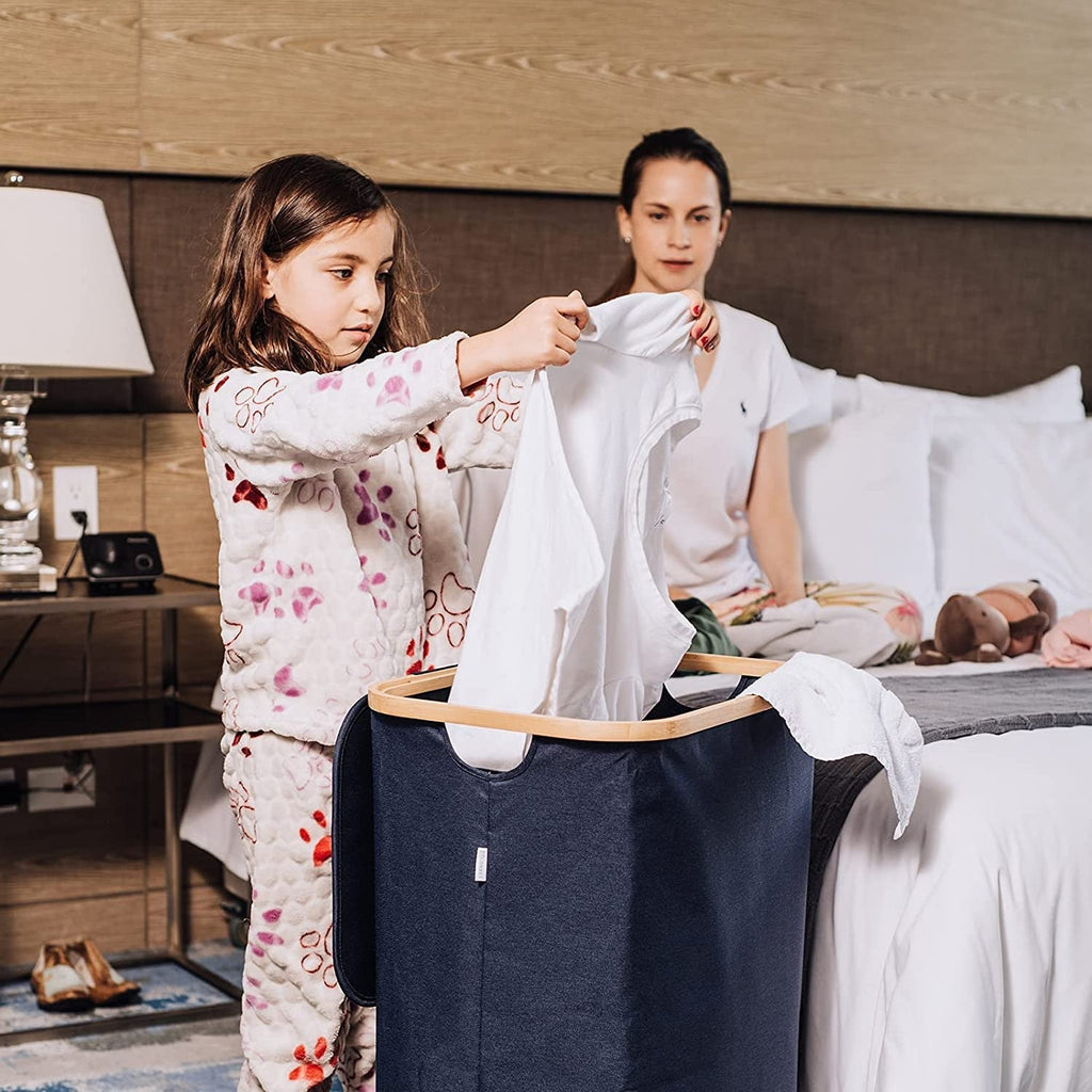 Junips | High Bamboo Laundry Basket