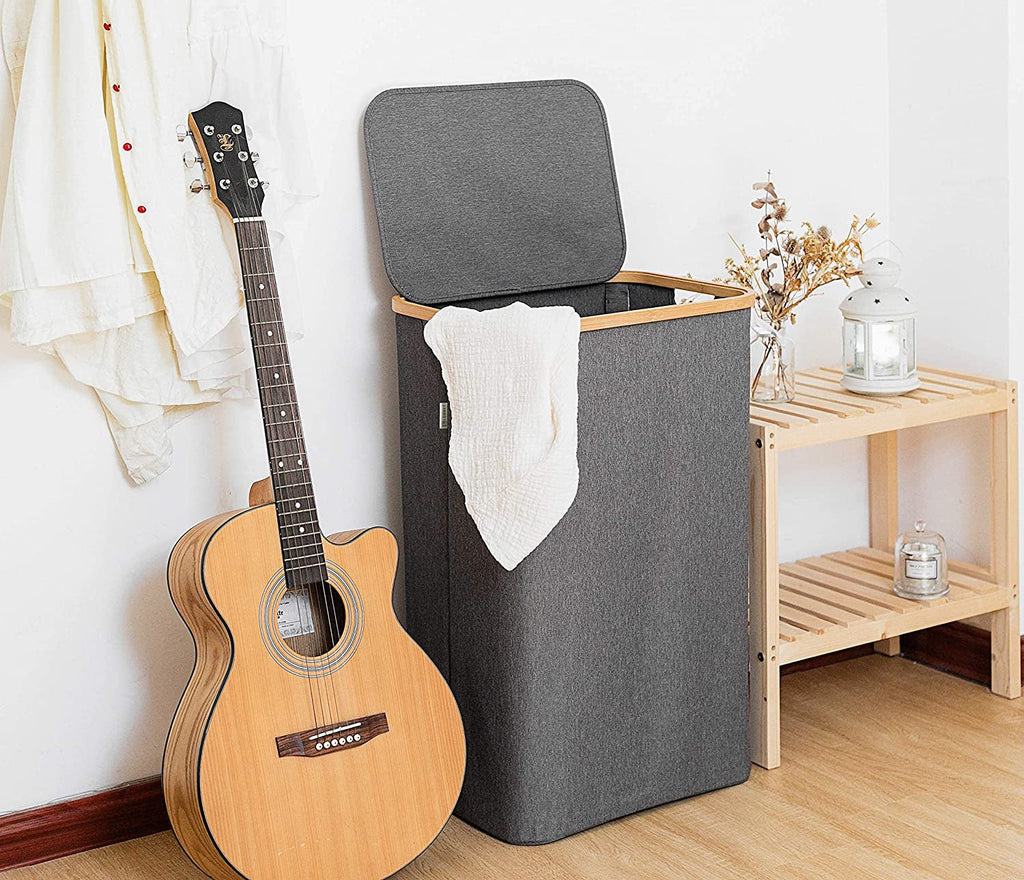Junips | High Bamboo Laundry Basket