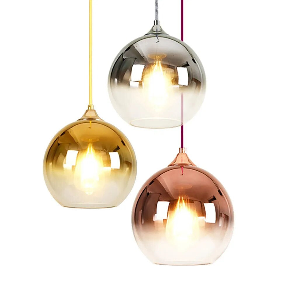 Junips | Glass Copper Finish Ceiling Light