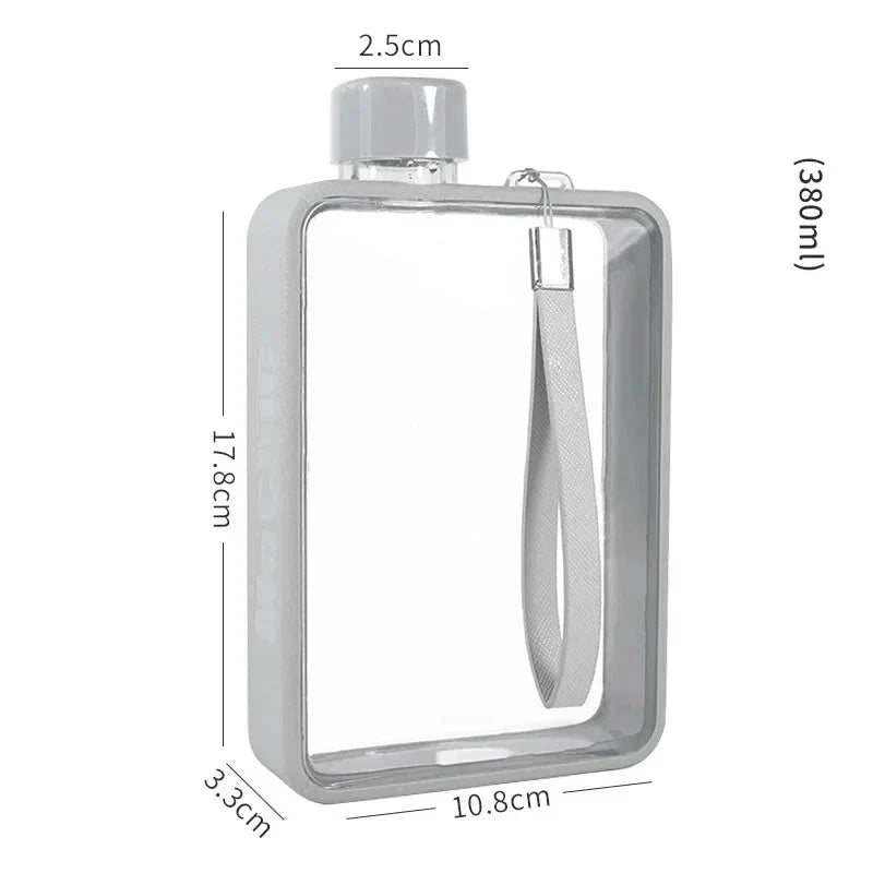 Junips | Flat transparent water bottle