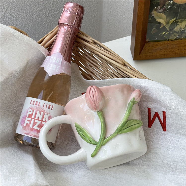 Junips | 3D Floral Hand-painted Mug