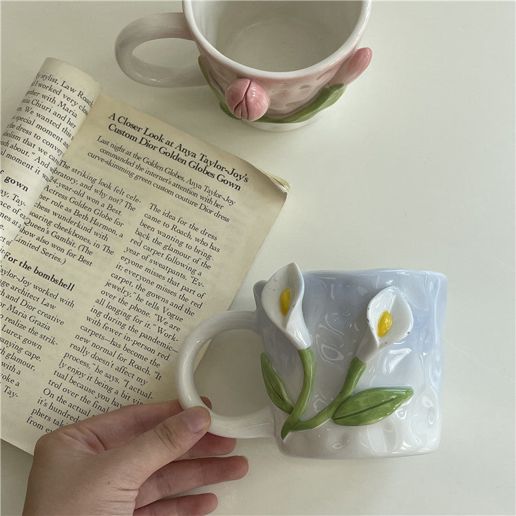 Junips | 3D Floral Hand-painted Mug