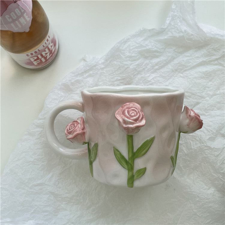 Junips | 3D Floral Hand-painted Mug
