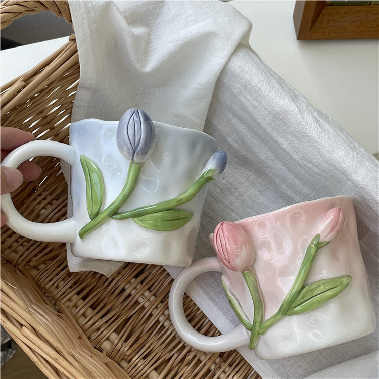 Junips | 3D Floral Hand-painted Mug