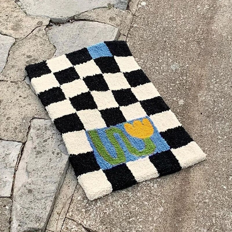 Junips | Fluffy Chessboard Carpet
