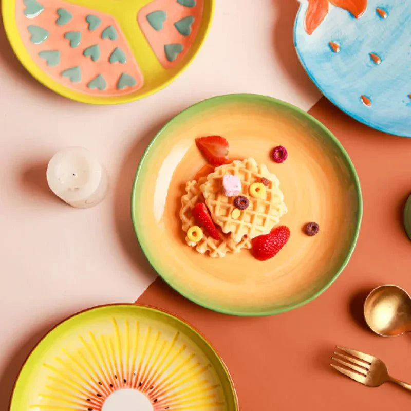 Junips | Vegetable Shapes Ceramic Salad Plate