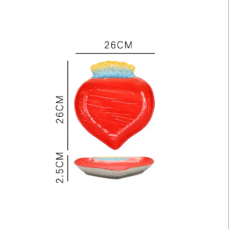 Junips | Vegetable Shapes Ceramic Salad Plate