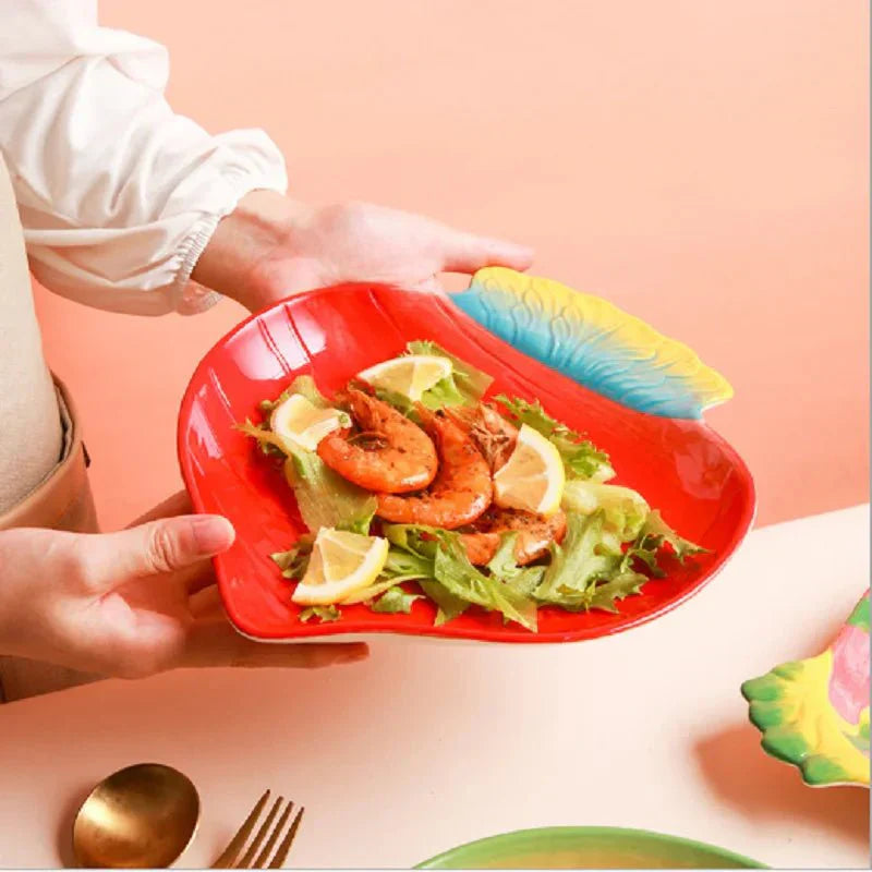 Junips | Vegetable Shapes Ceramic Salad Plate