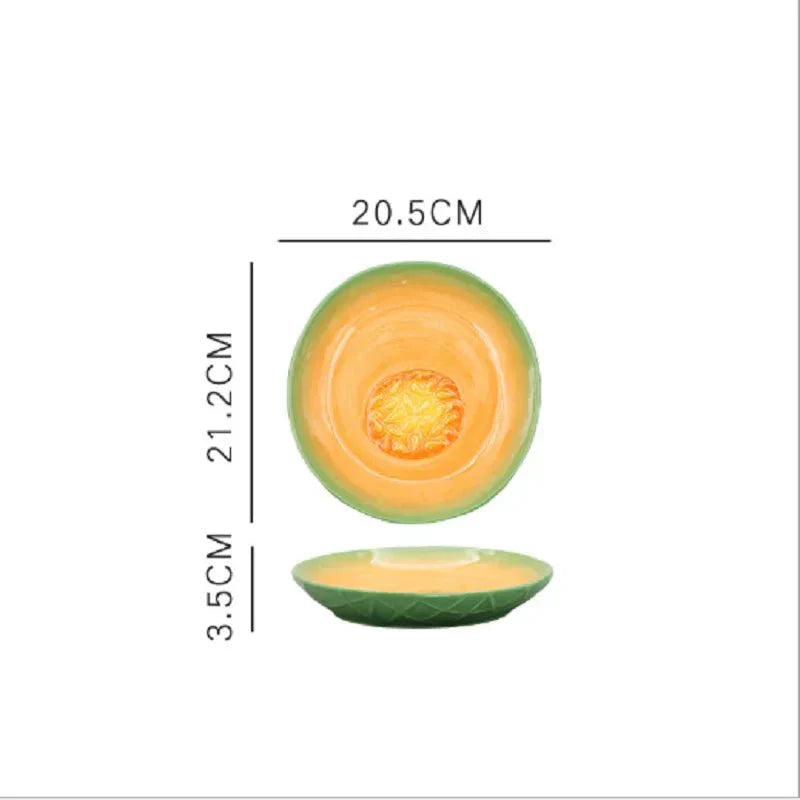 Junips | Vegetable Shapes Ceramic Salad Plate