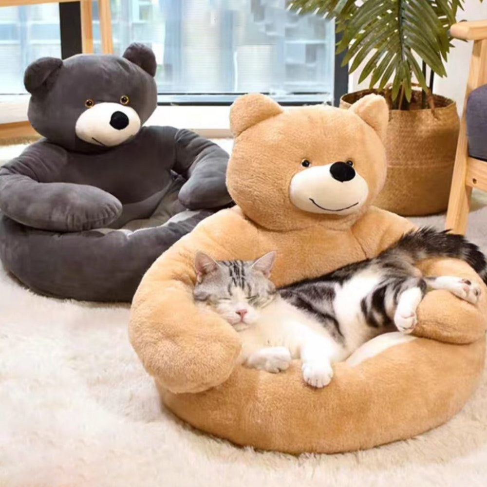 Junips | Cute detachable cuddly bear cat bed