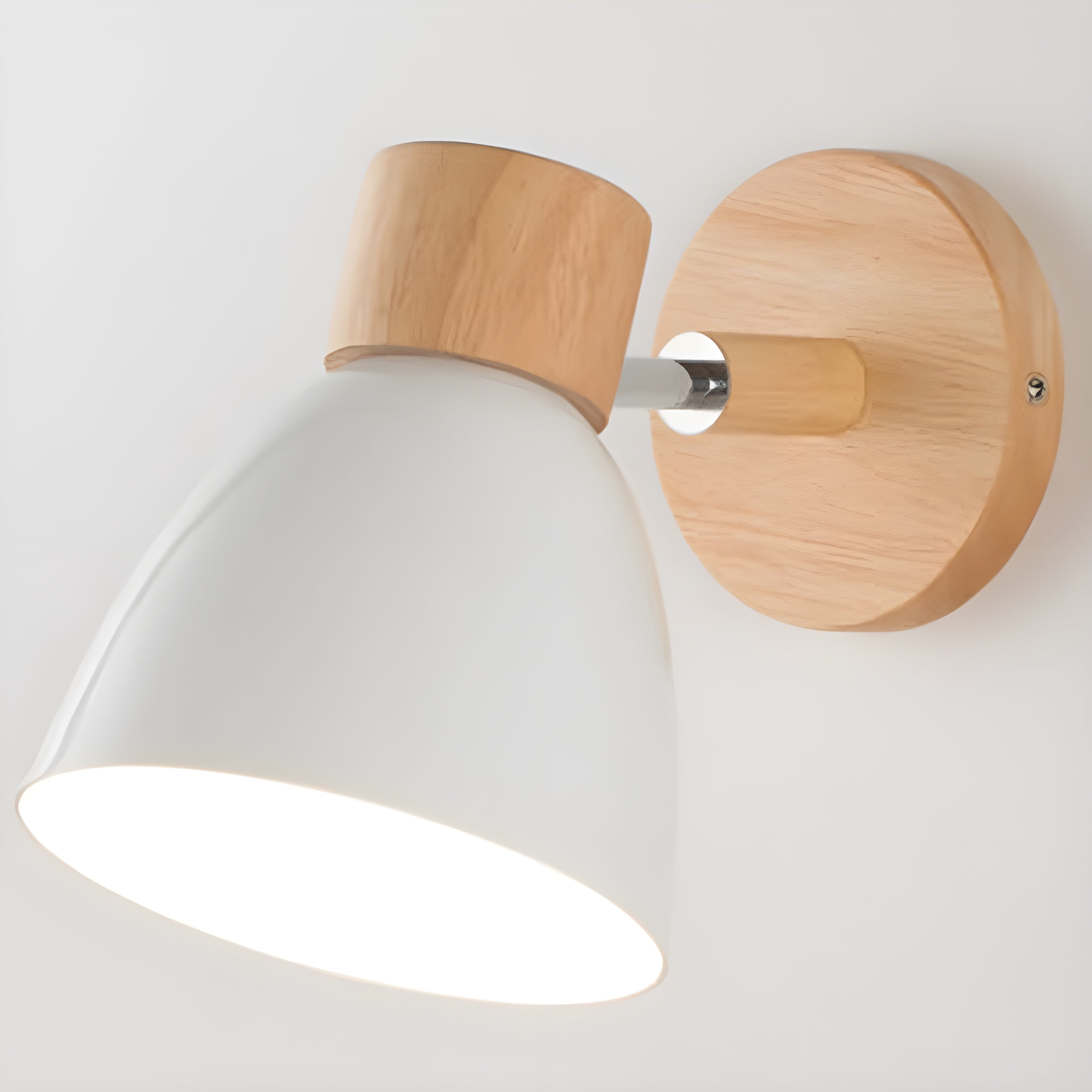 Junips | Wood Nordic Wall Lamp with Switch for the Bedroom