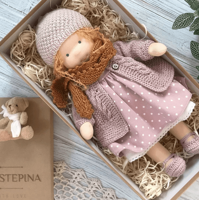 Junips Poppi | Handcrafted Waldorf Cuddle Doll | Soft, Organic & Non-Toxic