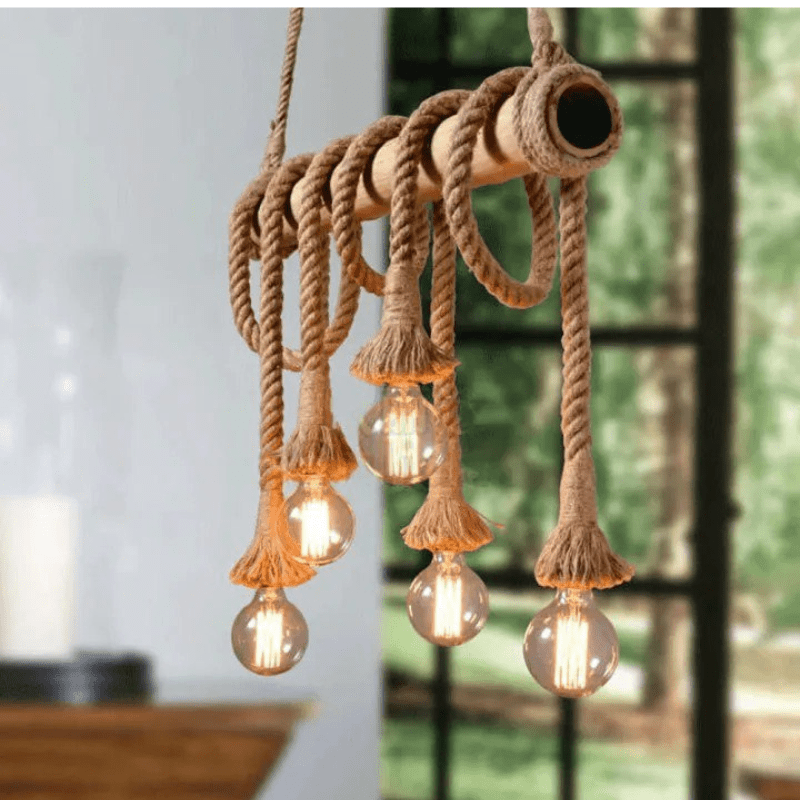 Junips | Vintage Hemp Rope Pendant Light