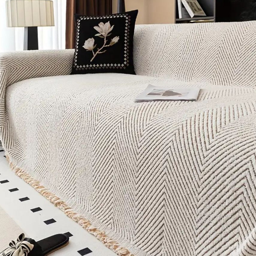 Junips | Sofa Cover Herringbone Pattern Protective Design