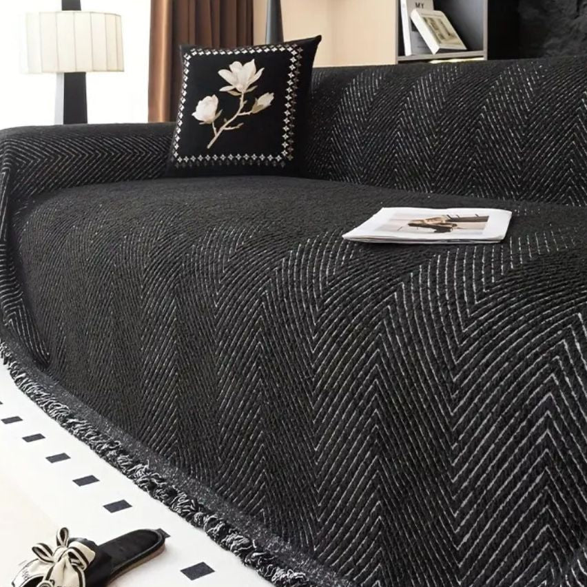 Junips | Sofa Cover Herringbone Pattern Protective Design