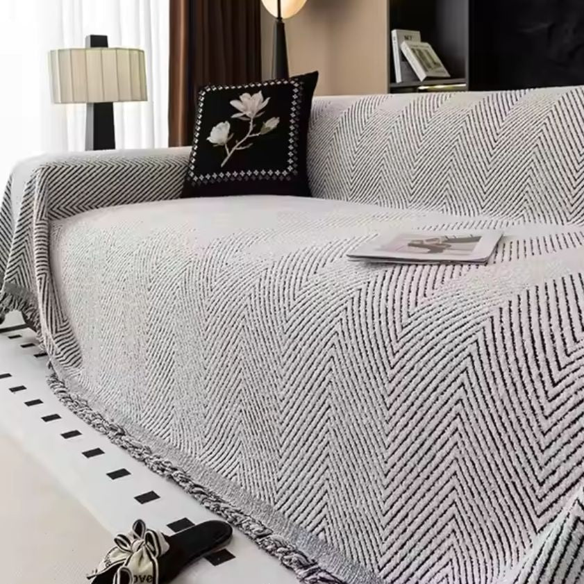 Junips | Sofa Cover Herringbone Pattern Protective Design