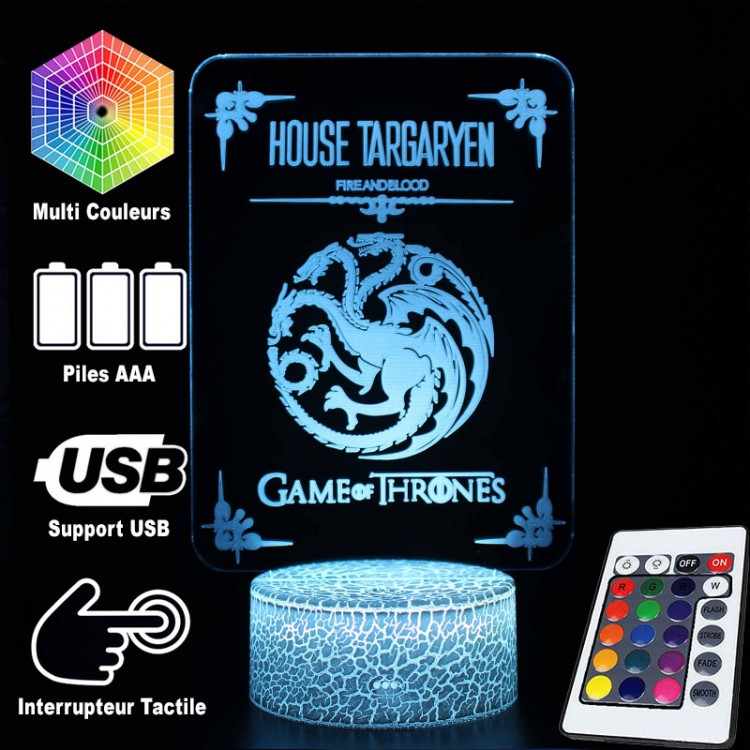 Junips | 3D Lamp Game Of Thrones House Targaryen