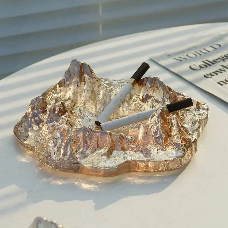 Junips | Ice Style Mountain Glass Ashtray Decoration