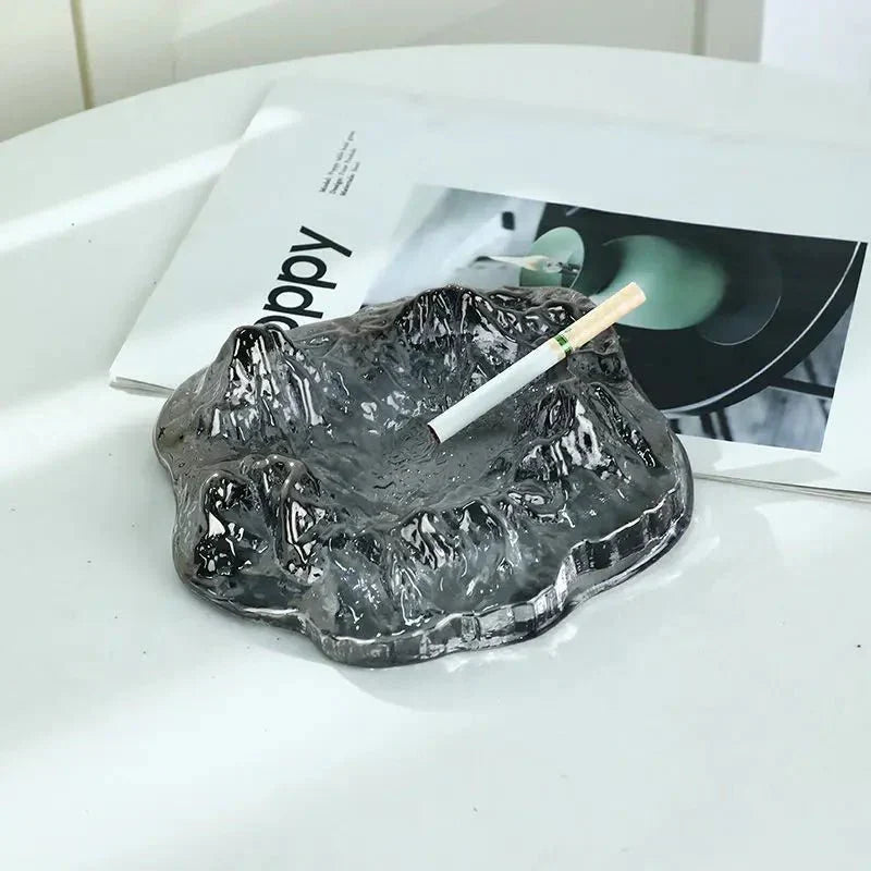 Junips | Ice Style Mountain Glass Ashtray Decoration