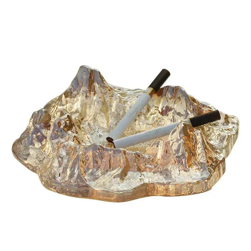 Junips | Ashtray decoration made of mountain glass in ice style