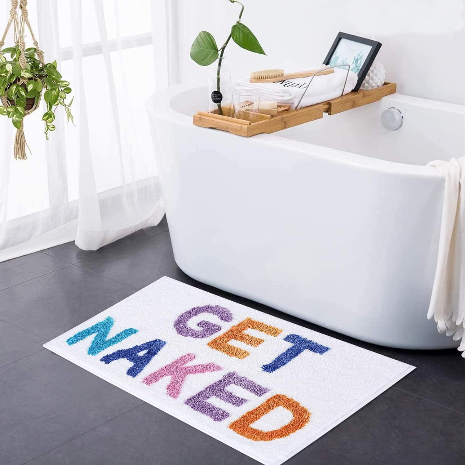 Junips | Get Naked Bath Mat – Soft tufted bathroom rug