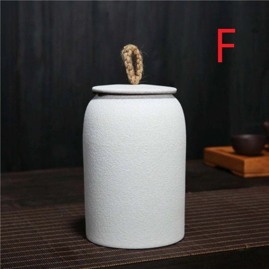 Junips | Kitchen Vintage Storage Jar for Cookies and Sugar | Airtight Ceramic Pot Gong Fu