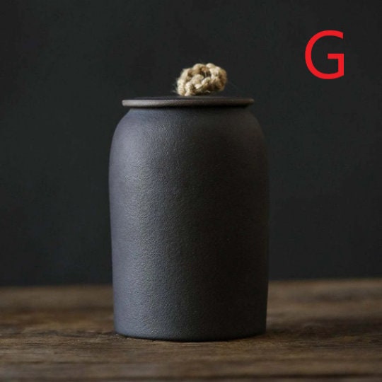Junips | Kitchen Vintage Storage Jar for Cookies and Sugar | Airtight Ceramic Pot Gong Fu
