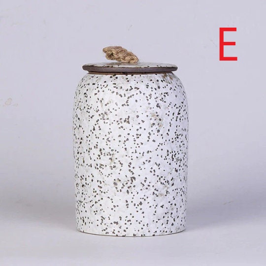 Junips | Kitchen Vintage Storage Jar for Cookies and Sugar | Airtight Ceramic Pot Gong Fu