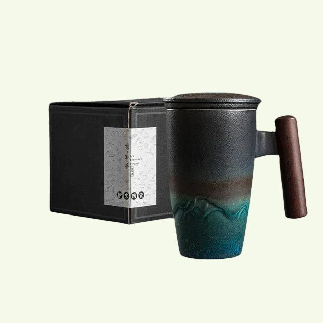 Junips | Large Cup, Ceramic Tea Cup with Lid. Large Tea Cup with Lid