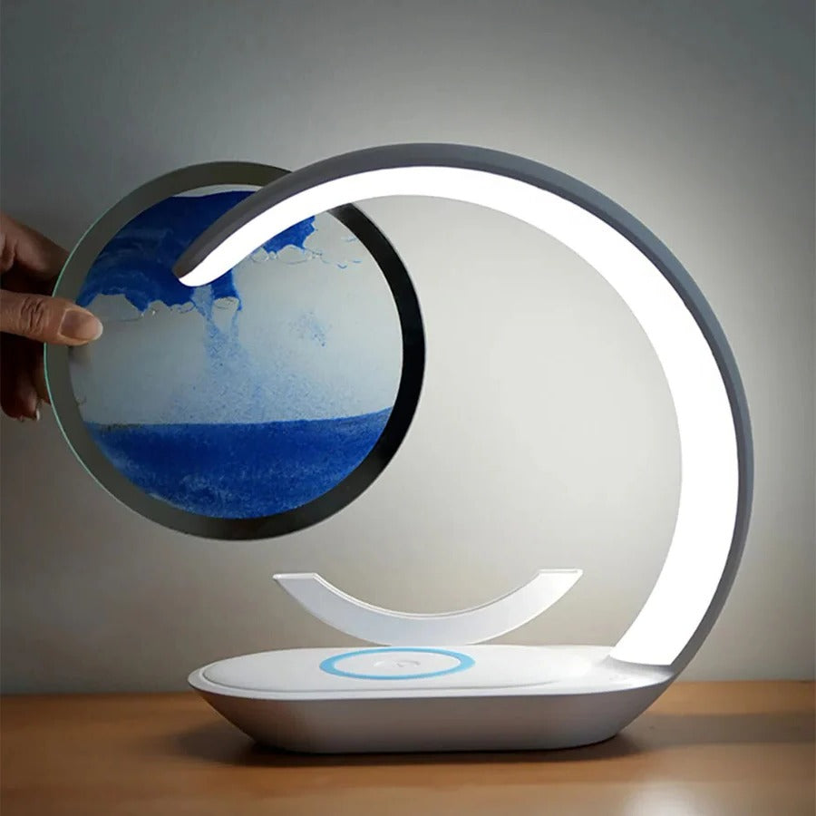 Junips | 3D Sand Art Table Lamp with Wireless Charger