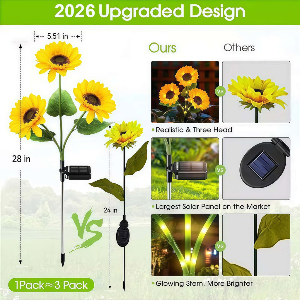 Sunflower Garden Solar Lights Delight