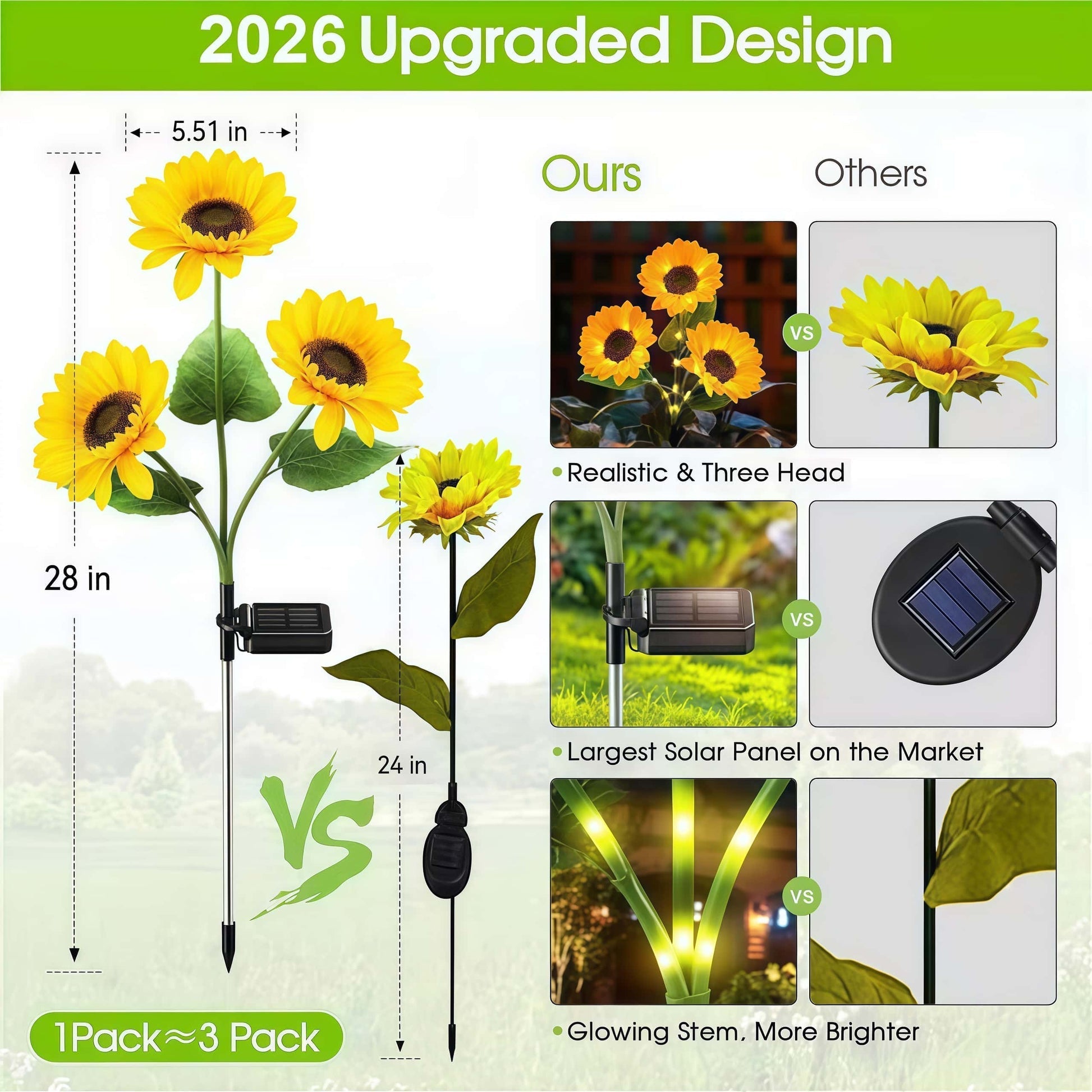Sunflower Garden Solar Lights Delight