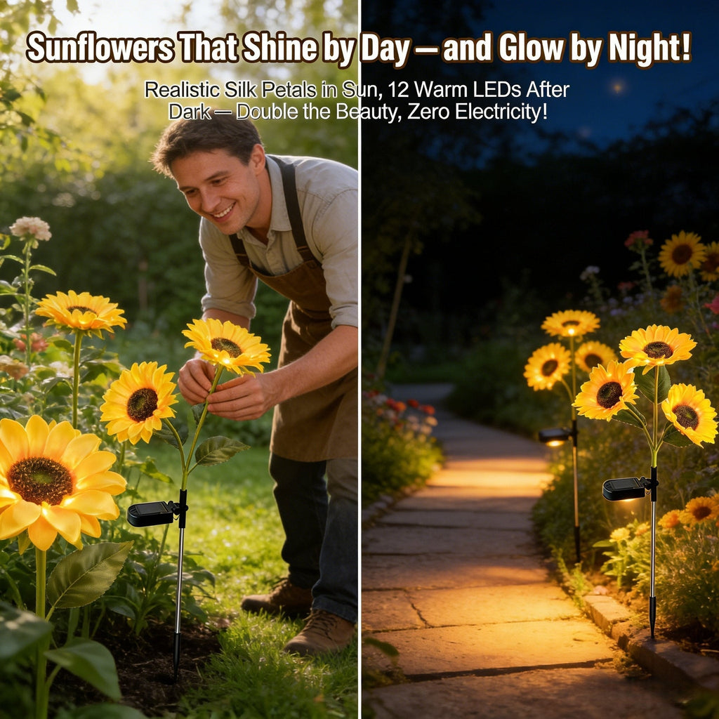 Sunflower Garden Solar Lights Delight