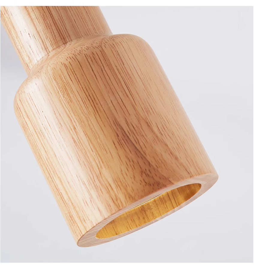Junips | Scandinavian Wooden Pendant Light – Minimalist Design for Living Room and Bedroom | Natural Wood Look