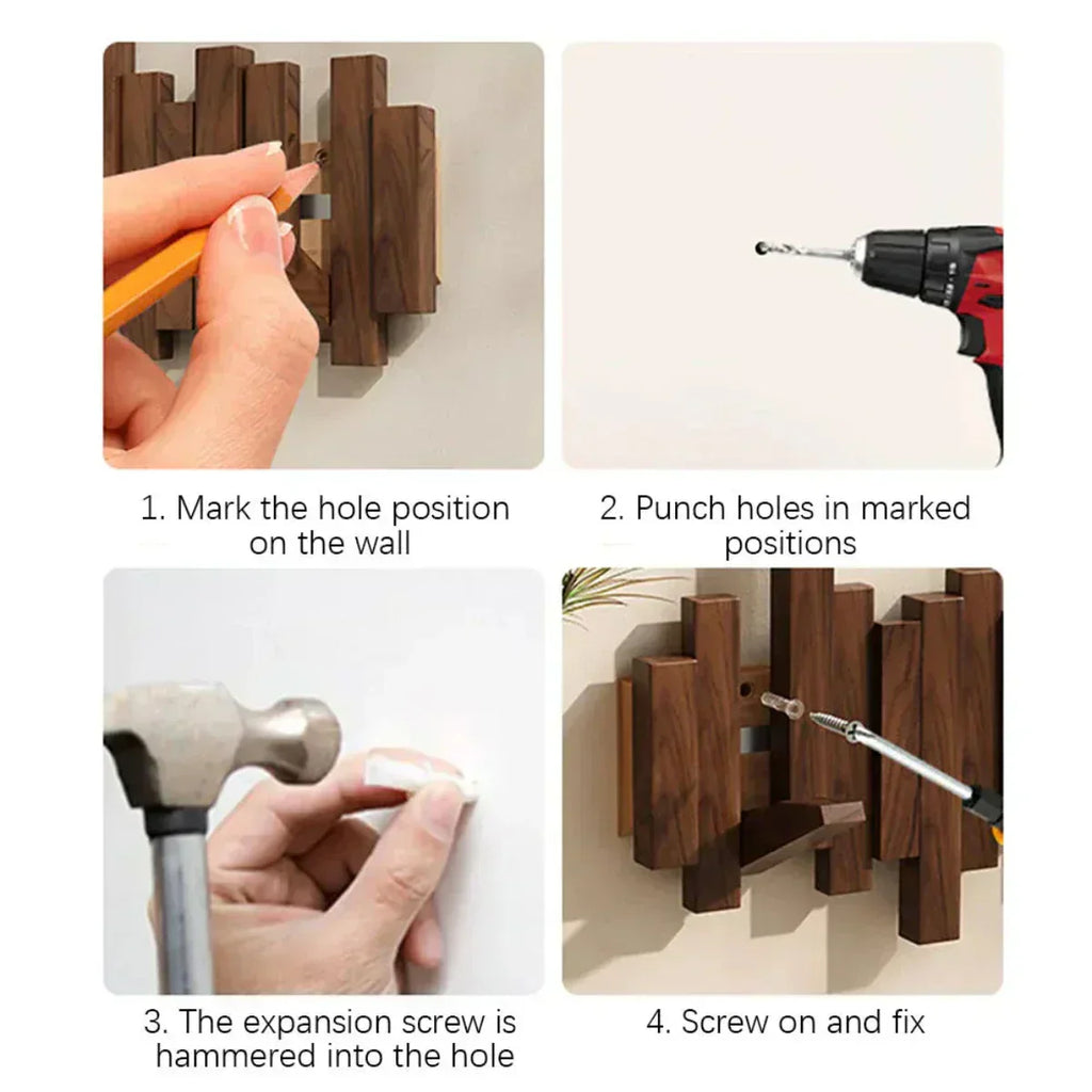Junips | Wall coat rack made of wood piano – Practical and elegant for organizing your entryway