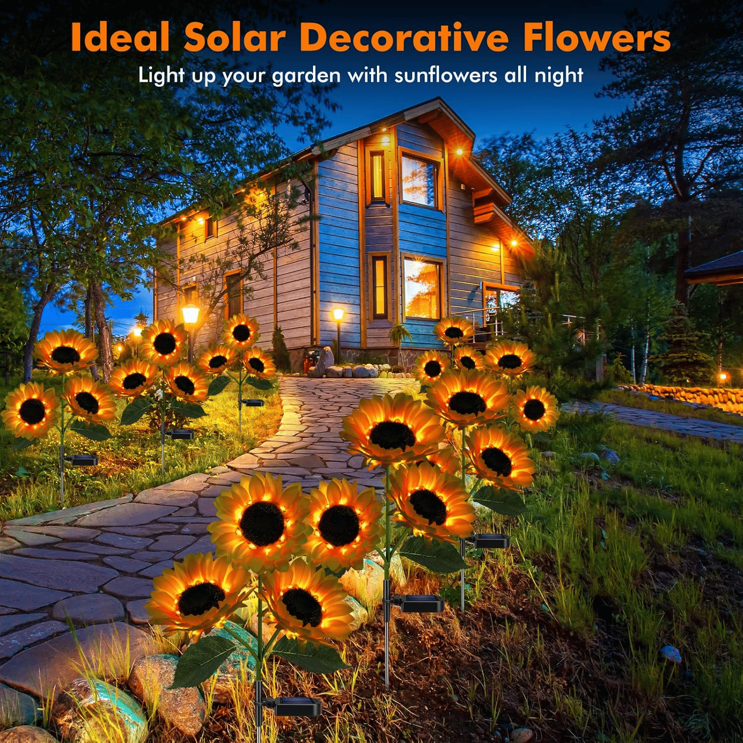 Sunflower Garden Solar Lights Delight