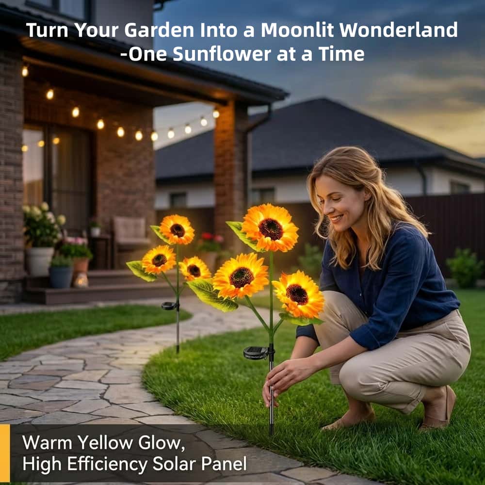 Sunflower Garden Solar Lights Delight