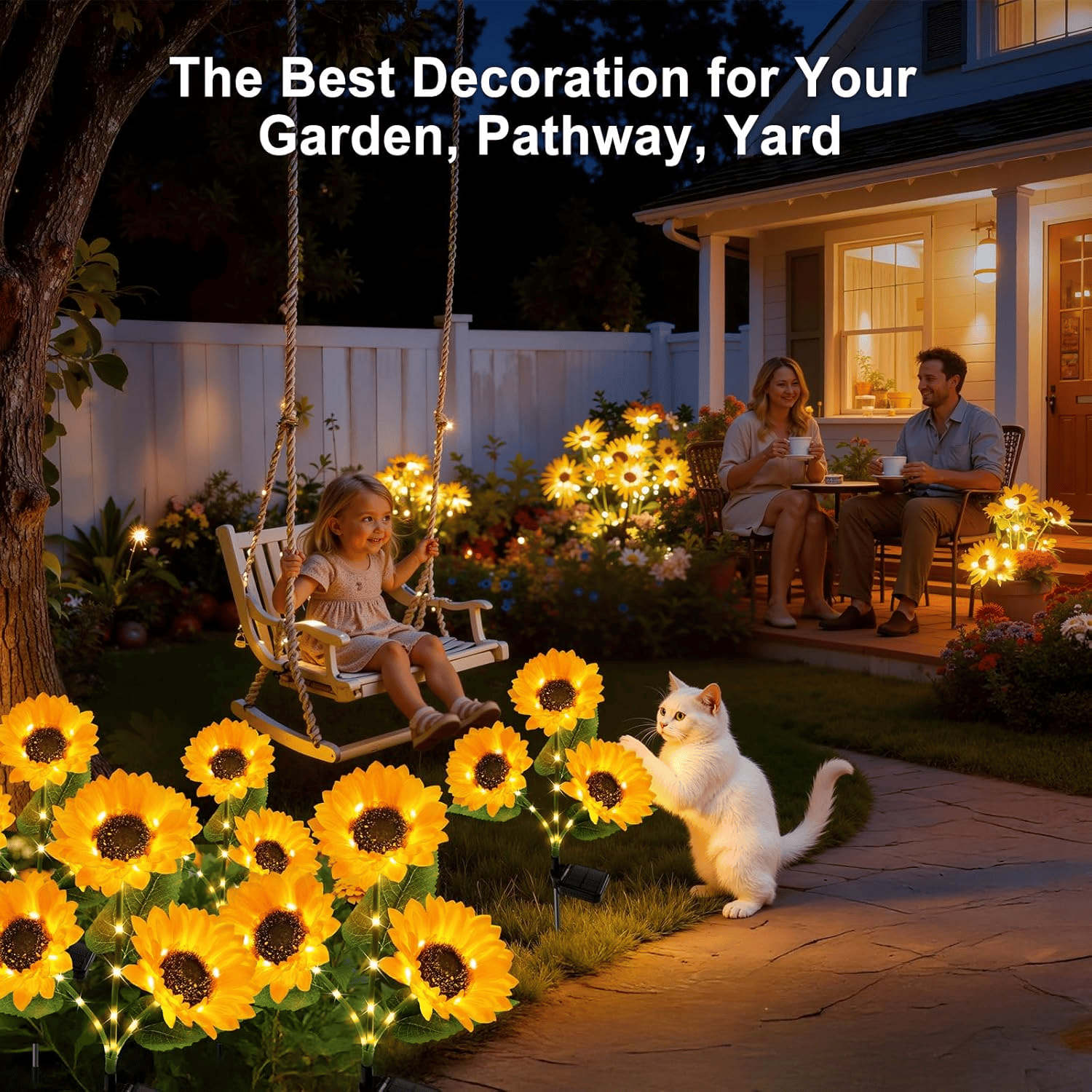 Sunflower Garden Solar Lights Delight