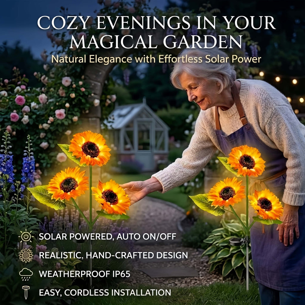 Sunflower Garden Solar Lights Delight