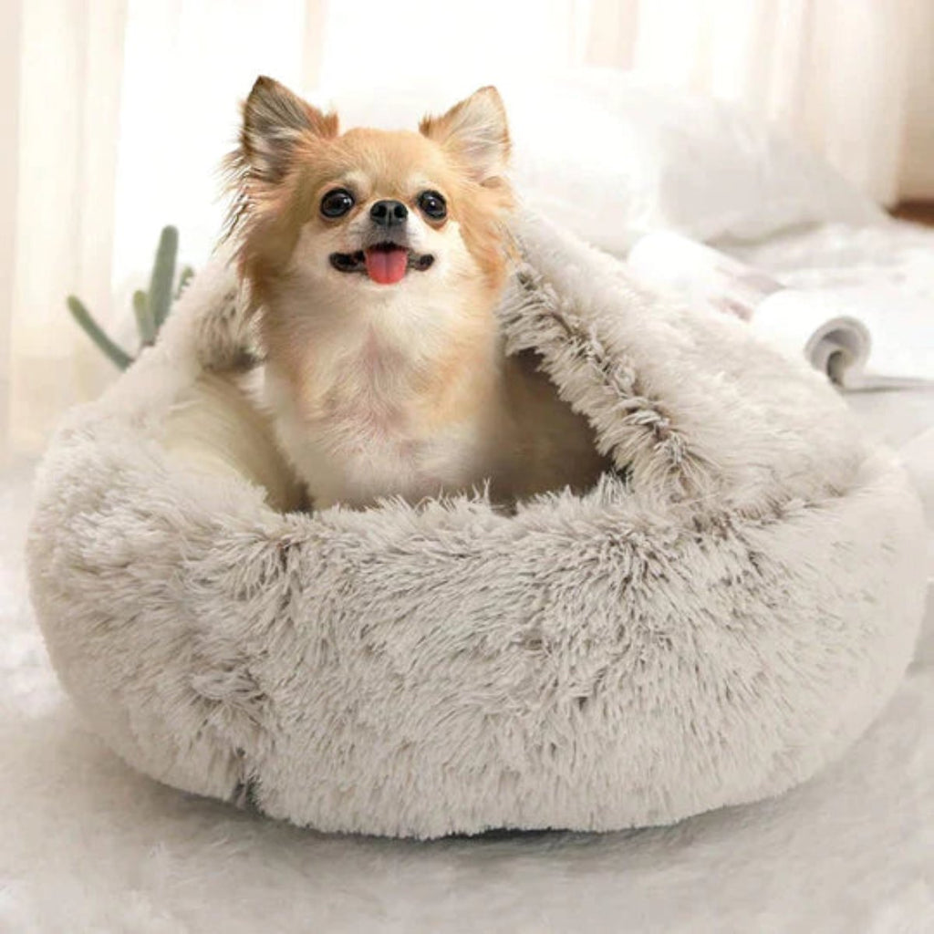Junips | Cozy Cave Pet Bed | Calming & Comfortable Dog Bed for Deep Relaxation