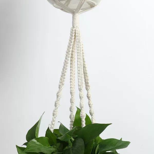 Junips | 4-piece handmade Boho macrame plant hanger set